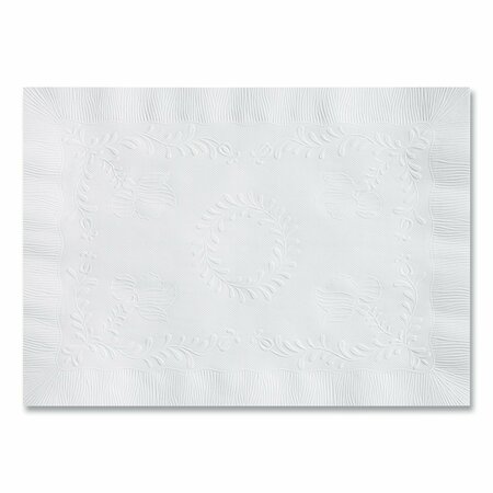 HOFFMASTER Anniversary Embossed Placemats, 10 x 14, White, 1000PK PM30659